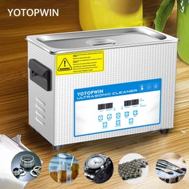 Industrial Ultrasonic Cleaner with Digital Timer & Heater 40KHZ 180W Professional Stainless Steel Ultra Sonic Jewelry Cleaner Machine Heated Large Ultrasonic Parts Cleaner Automotive (4.5L)