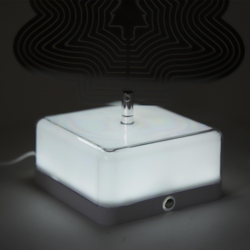 3D Metal Sheet Night Light Rotation Rechargeable Decoration 3D Night