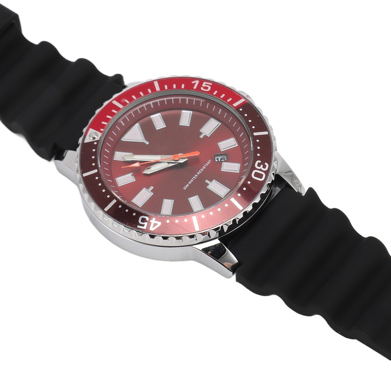 Rotating Bezel Watch Luminescent Automatic Date Analog Display Calendar Waterproof