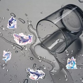 100pcs Ocean Animal Waterproof Stickers, Sea Animal Decals, for Scrapbooking Water Bottles Laptop Phone Skateboard Luggage Helmet Guitar DIY Crafts.
