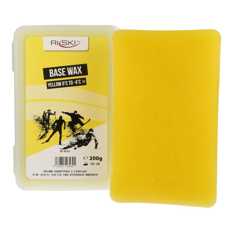 RiSki Ski Wax Base Wax Alpine Yellow 200 g