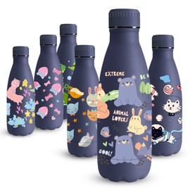 Vikaster MilkyBottle Thermos Flask, 350 ml Baby Thermos Flask, BPA-Free Drinking Bottle, Stainless Steel Drinking Bottle, Perfect for Children, Leak-Proof, Suitable for School, Camping, Outdoor