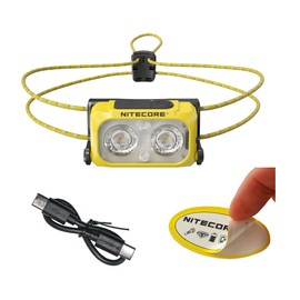 Nitecore NU25 400 UL Ultra Lightweight Headlamp, 400 Lumen USB-C Rechargeable for Backpacking, Camping and Running (MCT Yellow)