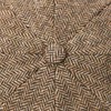 BOTVELA Men's 8 Panel Wool Blend Newsboy Flat Cap Herringbone