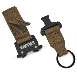 VIKTOS Bulldog Tactical Durable EDC Molle Accessories Belt Keychain with Aluminum Quick Release Buckle, Coyote