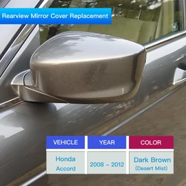 LAUBDGIE Passenger Right Side Mirror Cover Cap Compatible with Honda Accord 2008-2012 Bold Beige Metallic YR-574M
