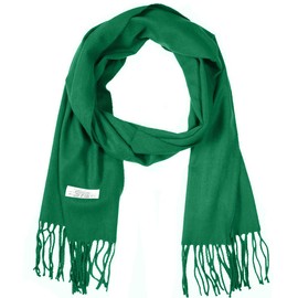 Falari Men Women Unisex Cashmere Feel Scarf 78" X 12" Solid Color Kelly Green A19-22