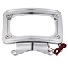 TCMT Curved License Plate Mount Frame W/Light Fit For Harley