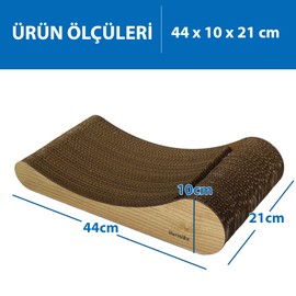 Herniks Doğal Kedi Otlu ve Zilli Toplu Ahşap Kedi Tırmalama Kartonları (HR2023)