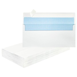 Mulbozy 50 Pcs #10 Business Envelopes, Self Seal Standard Envelopes, Windowless Business Mailing Envelopes for Office, Checks, Letters, Invoices, Statements, Wedding, Size 4-1/8 x 9-1/2 inch (White)