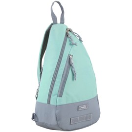 FUEL Soho Mini Crossbody Sling Backpack Adjustable One Strap Multi-Compartment for Work, Travel, Hiking, and Sports - Light Mint Blue