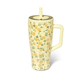 BrüMate Era 30 oz Tumbler with Handle and Straw | 100% Leakproof Insulated Tumbler with Lid and Straw | Made of Stainless Steel | Cup Holder Friendly Base | 30oz (Limoncello)