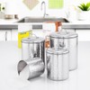 Old Dutch 4 Piece Hammered Canister Set, Stainless Steel