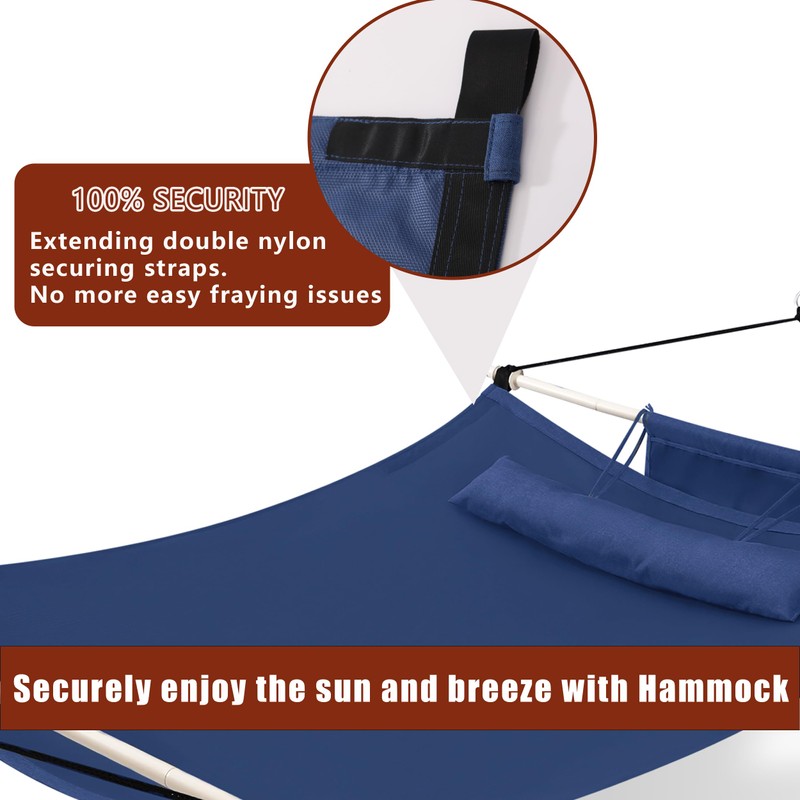 TegerDeger Anti-flip 12FT Hammock Large Hammock 450LB Capacity with Iron