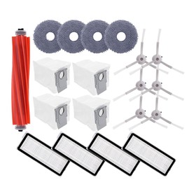 Neutop Replacement Parts Compatible with Roborock Qrevo S/Qrevo Plus/Qrevo Pro/Qrevo MaxV, Robot Vacuum Accessories 1 Roller Brush 4 Filter 6 Side Brush 4 Mop Pad 4 Dust Bag