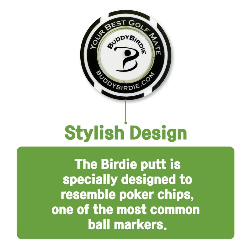 BUDDYBIRDIE Birdie Putt Green Reader | Poker Chip Style Ball
