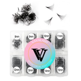 VAVALASH 600 Fans Premade Fans Eyelash Extensions 5D 6D 7D 8D 10D 12D 14D 16D 24D Premade Lash Fans 8-15mm Mixed Length Promade Loose Fans Thin Base Premade Volume Lash Extension(12D-0.07-C-8-15mm)