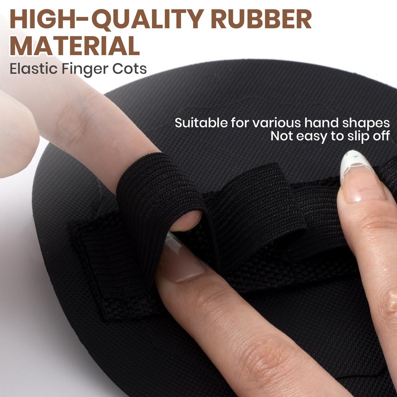 DC,CLISENCE 4 Pcs Round Exfoliating Gloves, Silicone Exfoliating Mitt, Dead