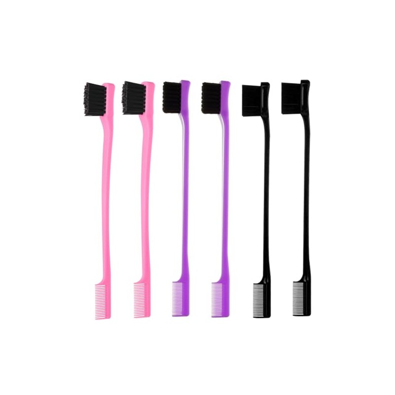6Pack Double Sided Edge Control Hair Brush Professional Edge Control