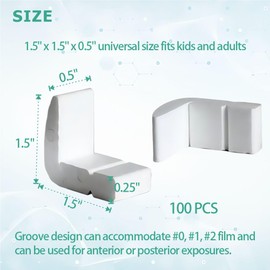 Disposable Dental X-ray Film Holder - Oral Bite Blocks Film Bracket for XCP and BAI System, EPP Foam Material, 100 Pcs