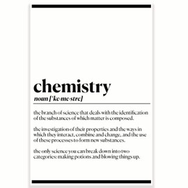 Chemistry Science Classroom Poster - Chemistry Definition Science Class Poster - 12 x 18 Inch - Classroom Decor - Classroom Must Haves - Back To School Decor - CPS0432