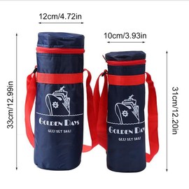 Can Cooler Bag, 2 Pieces Cooler Bag for Water Bottle, Universal Water Bottle, High Capacity Insulated Cooler Bag, Outdoor, Camping, Hiking, Water Bottle Cooler Shopping Bag