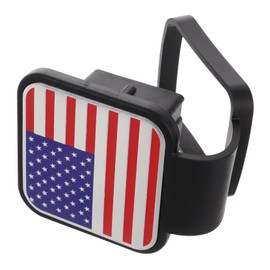 GRIRIW Trailer Hitch Cover with Flag Design Durable Plug for Offroad Vehicles Easy Installation Towing Accessory Dustproof Hitch Receiver Cover for Trucks