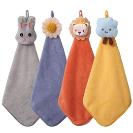 MinniLove Towel, Loop Towel, Handkerchief, Washcloth, Drawstring Towel, Absorbent, Quick-Drying, Fluffy Cotton, Soft Entrance Goods, Kindergarten, Elementary School, Girls, Boys, Petite Gift, Stylish