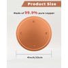 JWShang Bird Bath Copper Disk, Four-Point Support 99.99% Pure Copper
