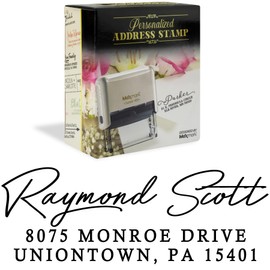 Return Address Stamp - Self Inking Rubber Address Stamp - Customize Online - Style RA245 - Choose from 15 Ink Colors