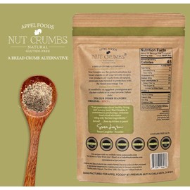 Appel Foods - Nut Crumbs - Bread Crumb Alternative - Gluten Free - Sugar Free - Low Carb - Low Sodium - Raw, Premium Nuts - Italian 2pk