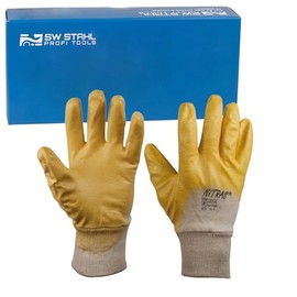 SW-Stahl Nitrile Glove Cotton, Size 10, Yellow, 11502L