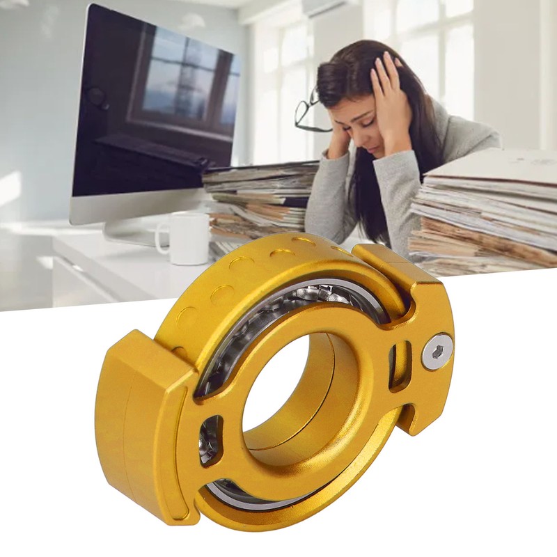 Fingertip Gyroscope Reduce Anxiety Free Rotating Metal Ring Decompression Toy