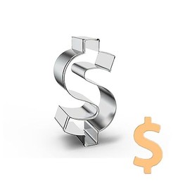 WDYJMALL US Dollar Sign Shape Cookie Cutter