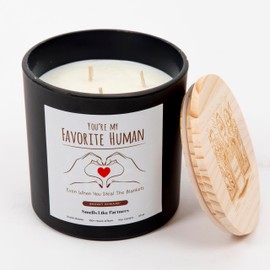 Soy Wax Candle with Glass Jar & Wooden Lid, Triple Wick for Clean & 120+ Hours Burn -Hilarious & Unapologetic Gifts for Men, Women, Friends & Loved Ones (Partners)