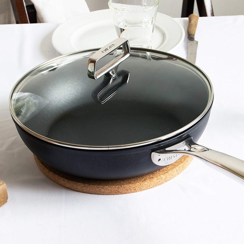 Cristel Castel'Pro Domed Glass Lids With Fixed Stainless Handle (6.5")