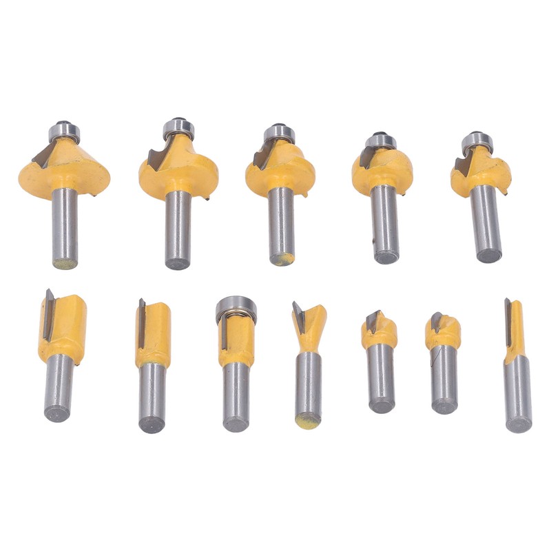12PCS Router Bits 8mm Shank Carbide Blade Woodworking Milling Cutter