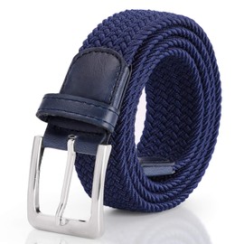 XIAOWU Braided Elastic Belt for Men, Stretch Woven Belt for Jeans Unisex Casual Belt