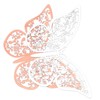 SING F LTD 48Pcs Rose Gold Silver Tone Butterfly Wall