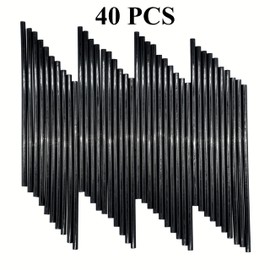 Mini Black Hot Glue Gun Sticks 40 PCS 8" Long x 0.27" Diameter Compatible with Most Glue Guns