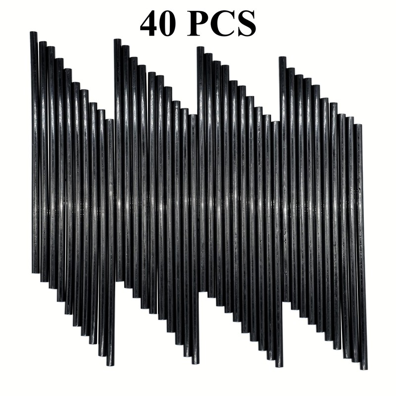Mini Black Hot Glue Gun Sticks 40 PCS 8" Long