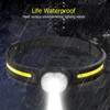 Silicone Headlamp Adjustable Light USB Charging COB Sensing Lamp for