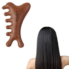 loghohu Hair Comb, Wooden Hair Comb Handmade Sandalwood Massager Comb for Men and Women, Long Hair and Short Hair