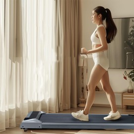 Walking Pad, Portable Treadmill for Home Office, 2.5HP Under Desk Treadmill with 265 Lbs Capacity, Remote Control, Led Display, Silver