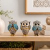 3-Piece Resin Owl Figurine Set – See Hear Speak No