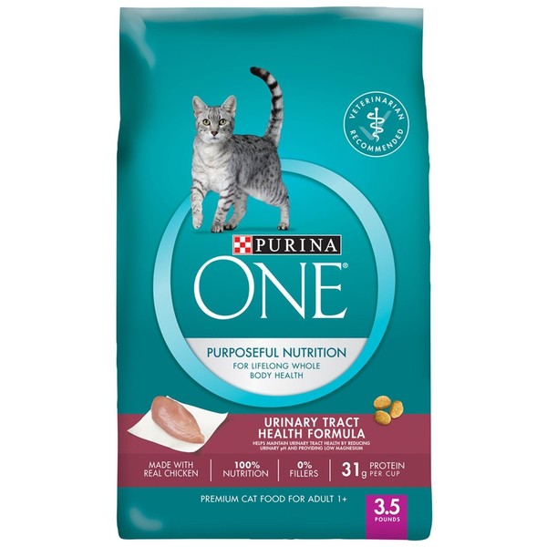 Purina One Purposeful Nutrition Dry Cat Food - Adult Urinary Tract Health Formula, 3.5 Lb