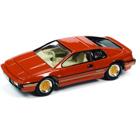 Johnny Lightning 1980 Lotus Turbo Esprit S3 Orange Metallic with Stripes James Bond 007 "for Your Eyes Only (1981) Movie Pop Culture 2022 Release 1 1/64 Diecast Model Car