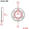 Polaris O-Ring Drive Chain & Sprockets Kit for Polaris Scrambler