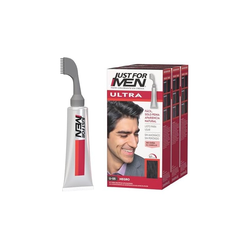 Just For Men Ultra, Tinte para Canas Negro U55 con