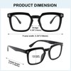 CessBlu 10 Pack Square Eyeglasses for Women with Spring Hinges
